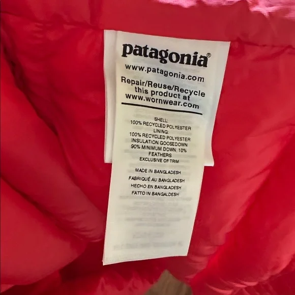Patagonia Women’s Down Sweater Jacket in Catalan Coral size XL - Picture 7 of 11